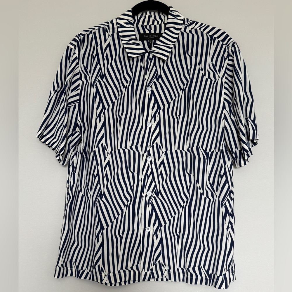 Rag & Bone Avery Short Sleeve Button Down - M